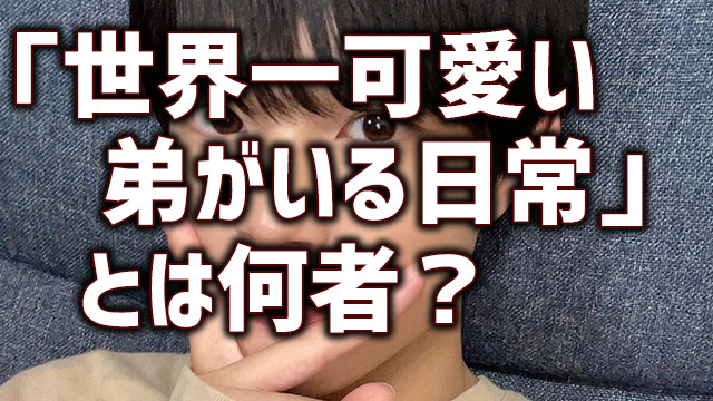 世界一可愛い弟がいる日常 とは何者 Tiktokerのwiki風プロフ調べてみた Neetola Com