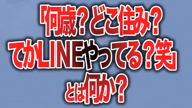 「何歳 どこ住み てかlineやってる」の元ネタや意味とは【コピペまとめ】 | 気になるNEWS